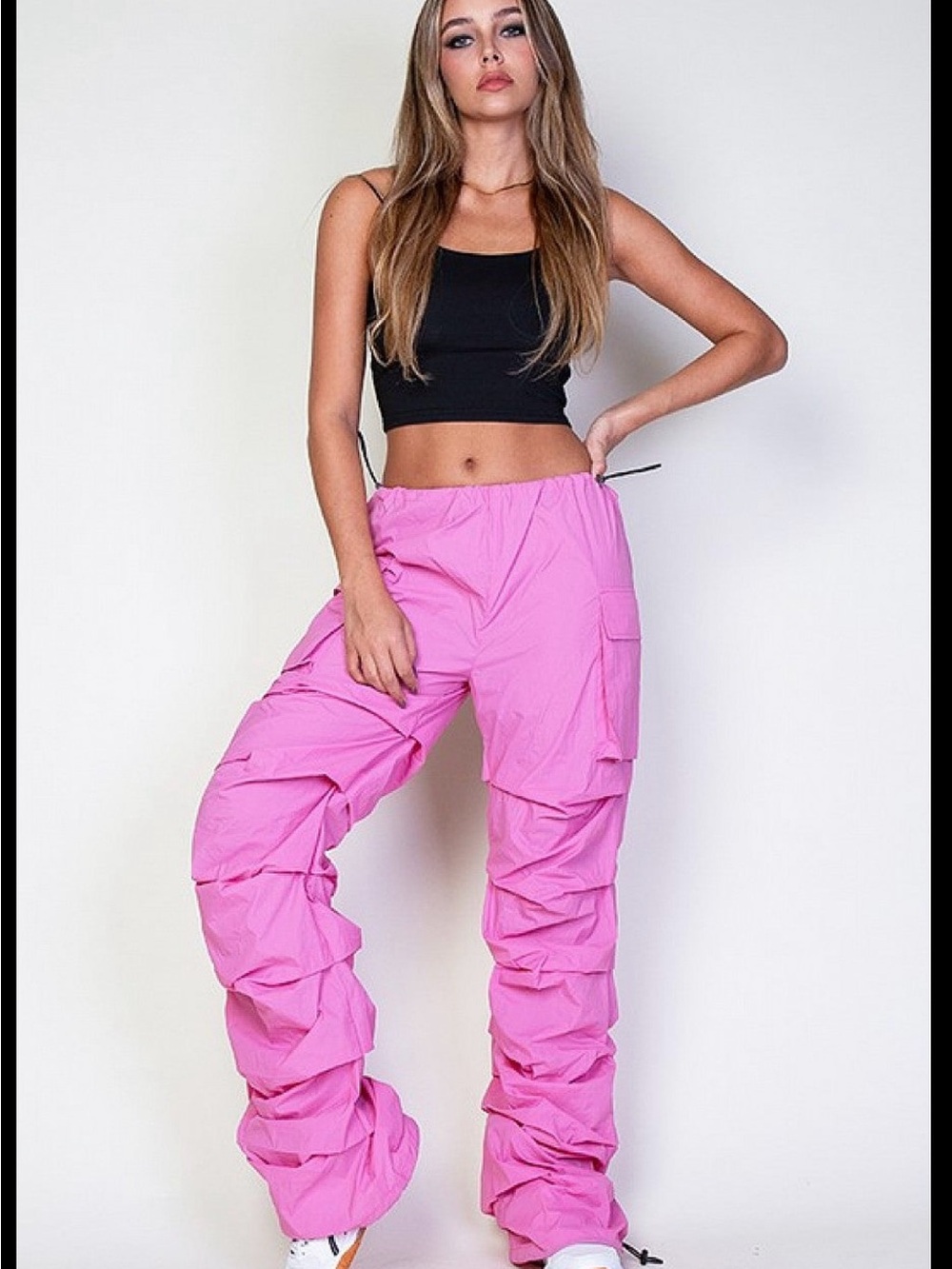 Women’s Pink Cargo Utility Pants